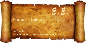 Ecseri Emese névjegykártya